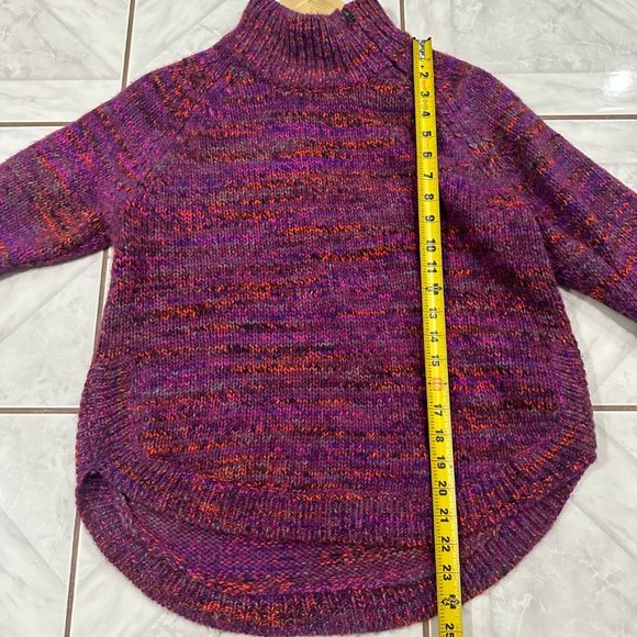 RARE Madewell Wool Alpaca Multicolored Zip-Turtle Neck Sweater Womens Size XS - Picture 9 of 12